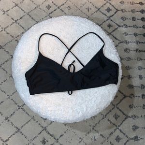 Black bikini top with unique back design!